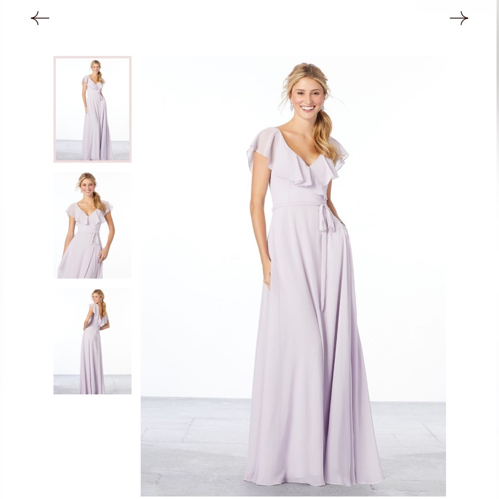 MoriLee Flutter Sleeve Chiffon Bridesmaid Dress 21657 in Sage sz 16